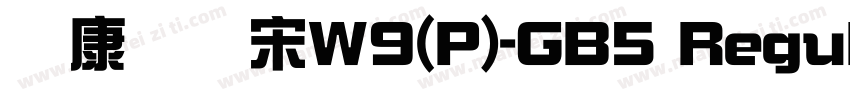 華康標題宋W9(P)-GB5 Regul字体转换